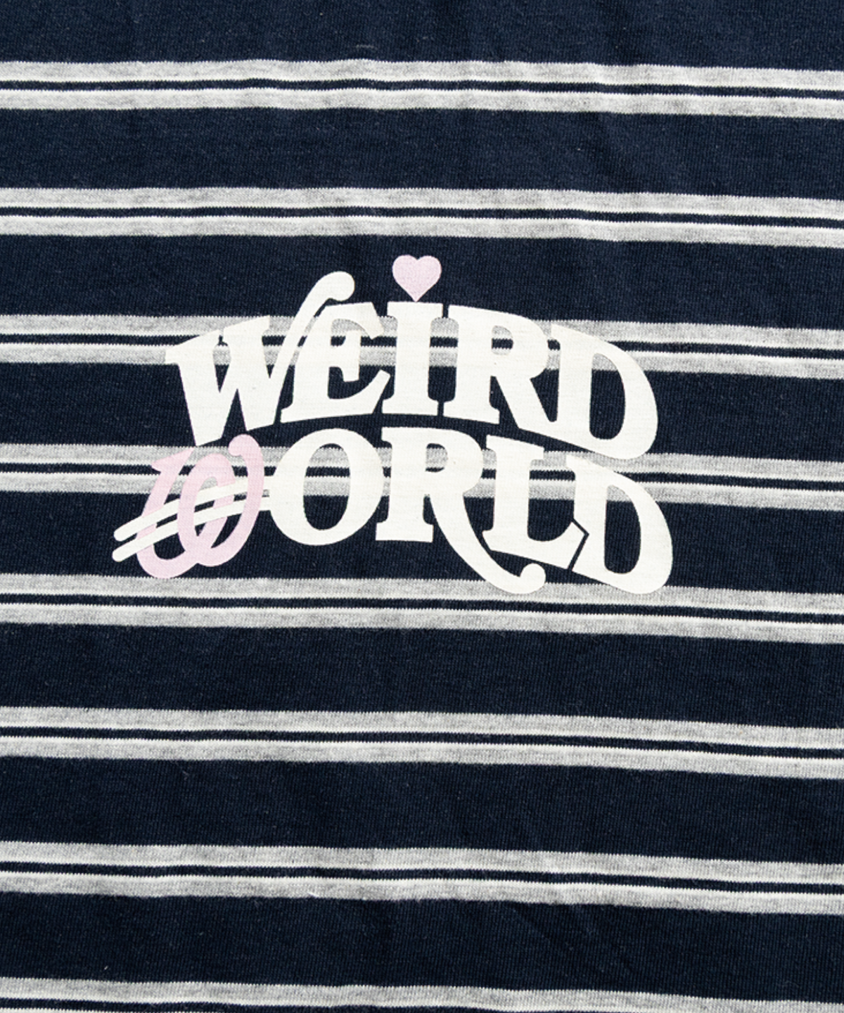위얼드월드(WEIRDWORLD) 아크로고 스트라이프 티셔츠