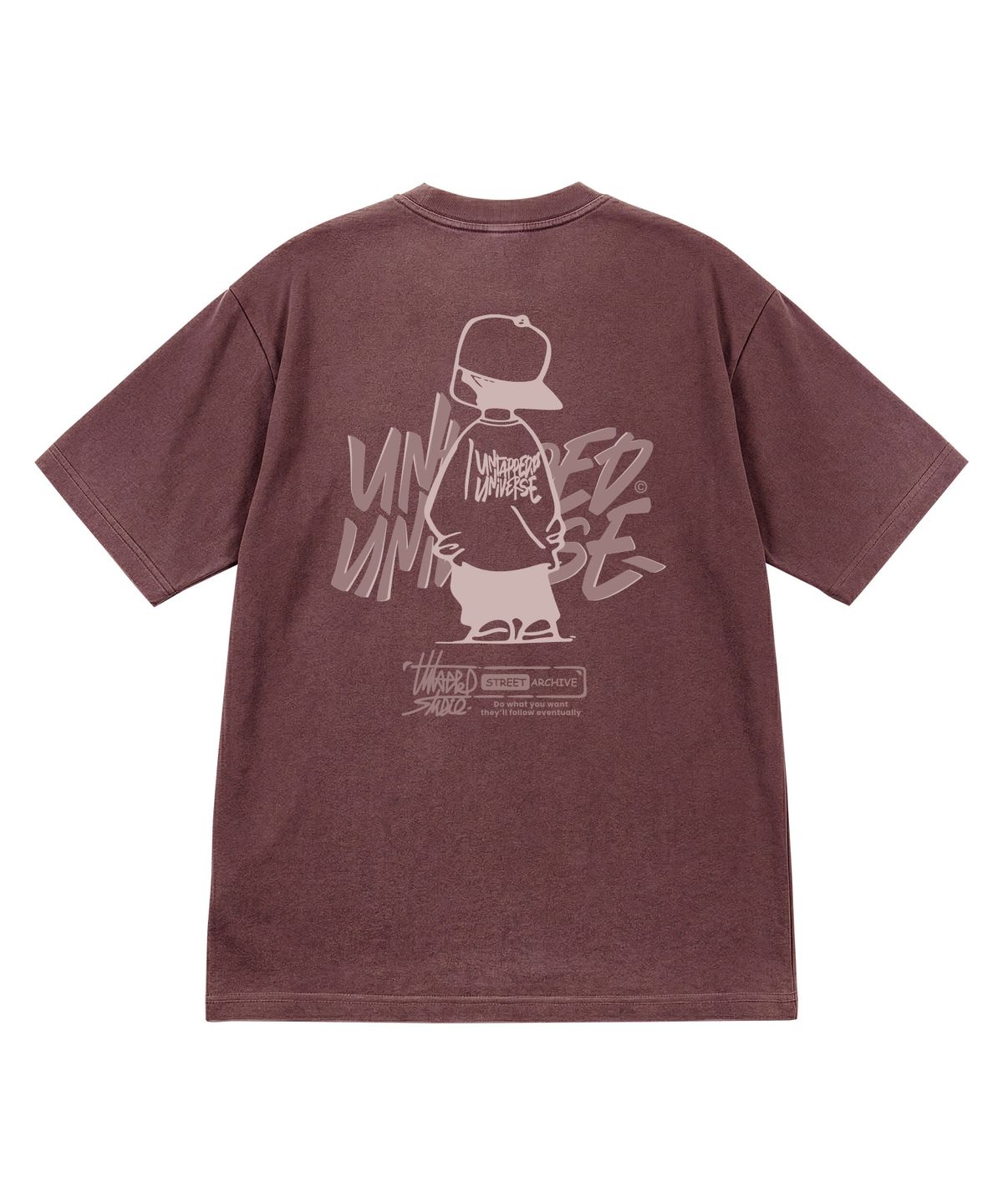 언탭트 스튜디오(UNTAPPED STUDIO) URBAN KID GRAPHIC 퓨어 코튼 피그먼트 오버핏 반팔 티셔츠 5COLOR