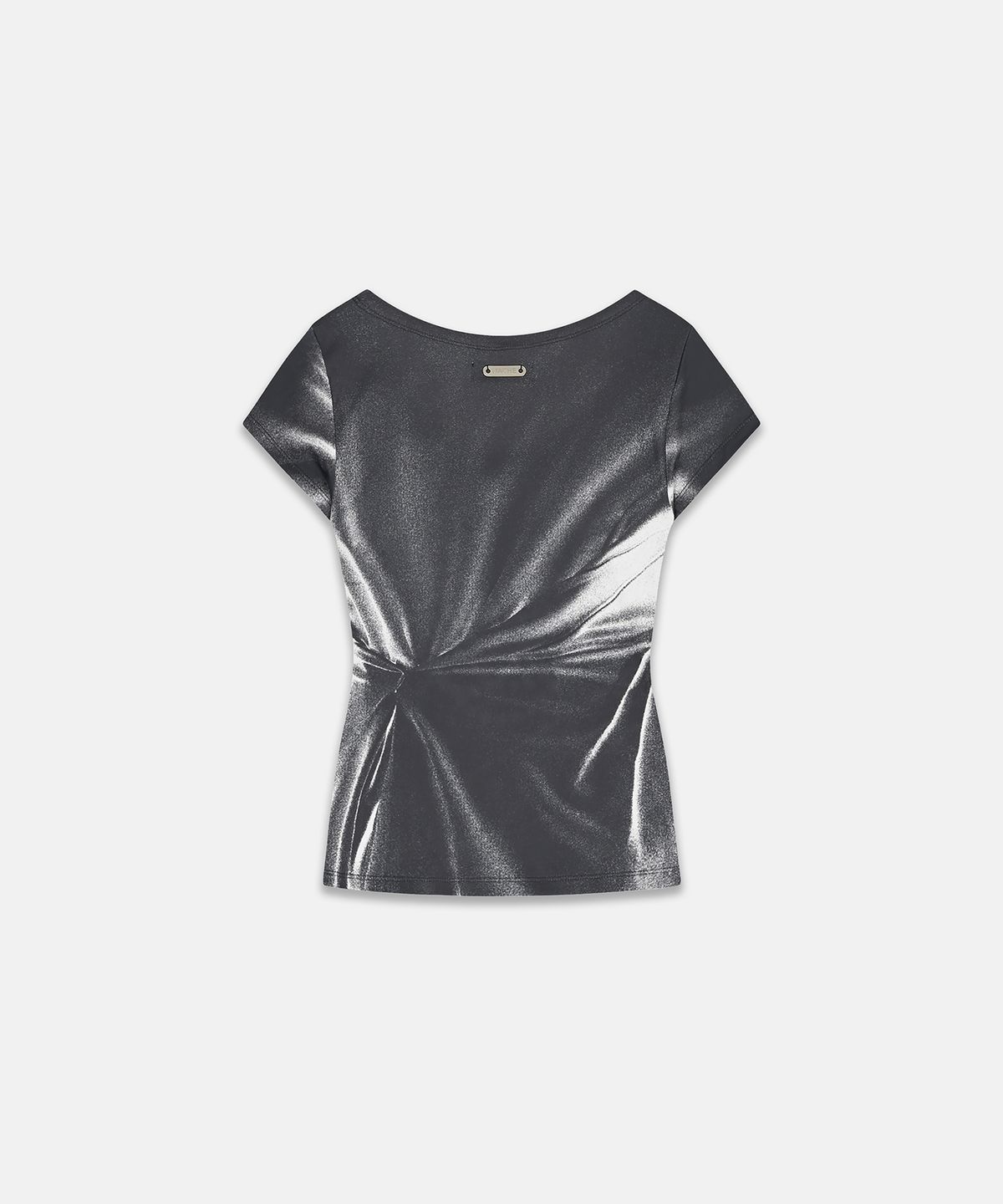나체(NACHE) PEARL NECKLACE PRINTED T-SHIRT BLACK