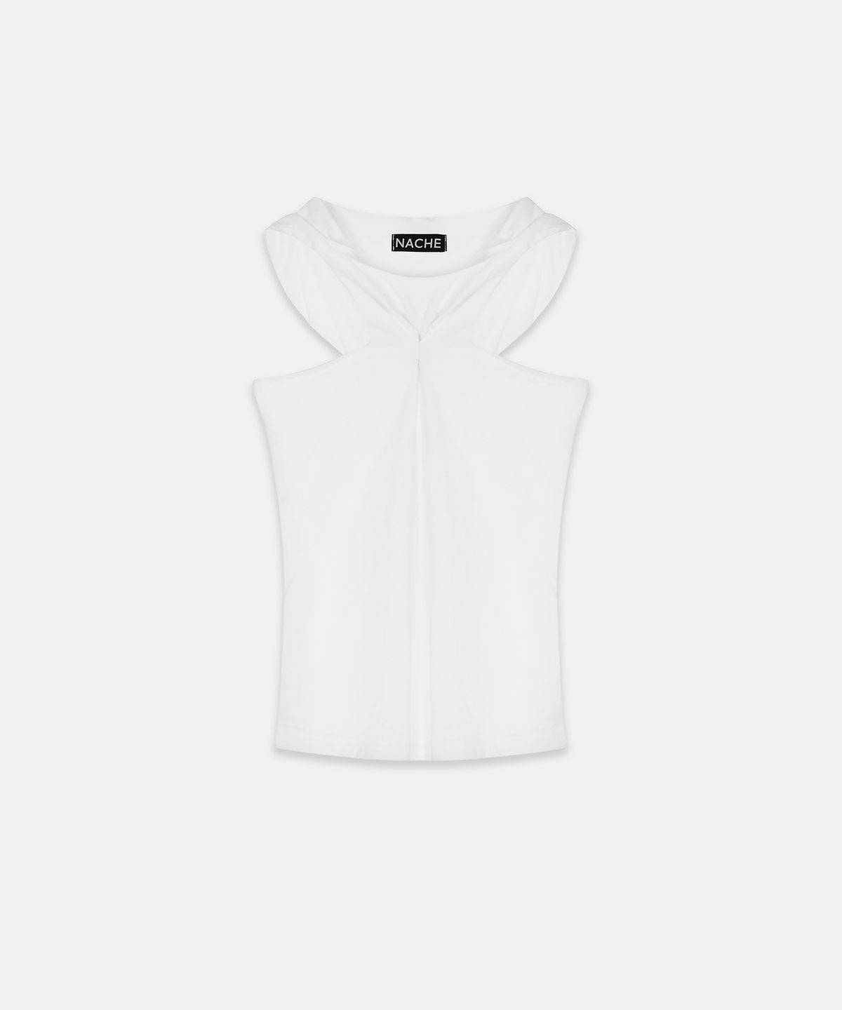 나체(NACHE) PINCHED HOODIE SLEEVELESS IVORY
