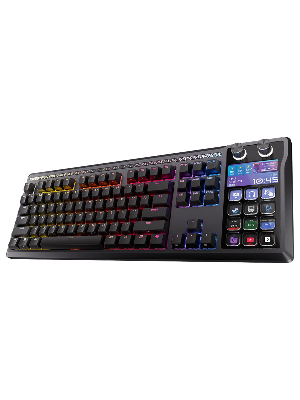 커세어(CORSAIR) 갤리온 100 SD 핫스왑 스트림덱 LCD 게이밍 기계식 키보드