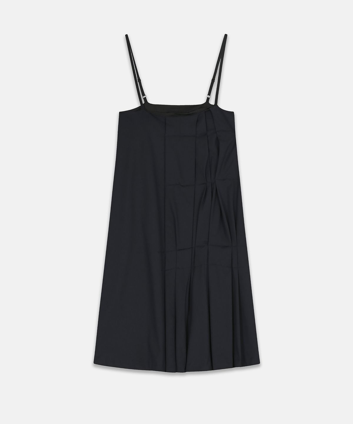 나체(NACHE) FOLDED MINI DRESS BLACK