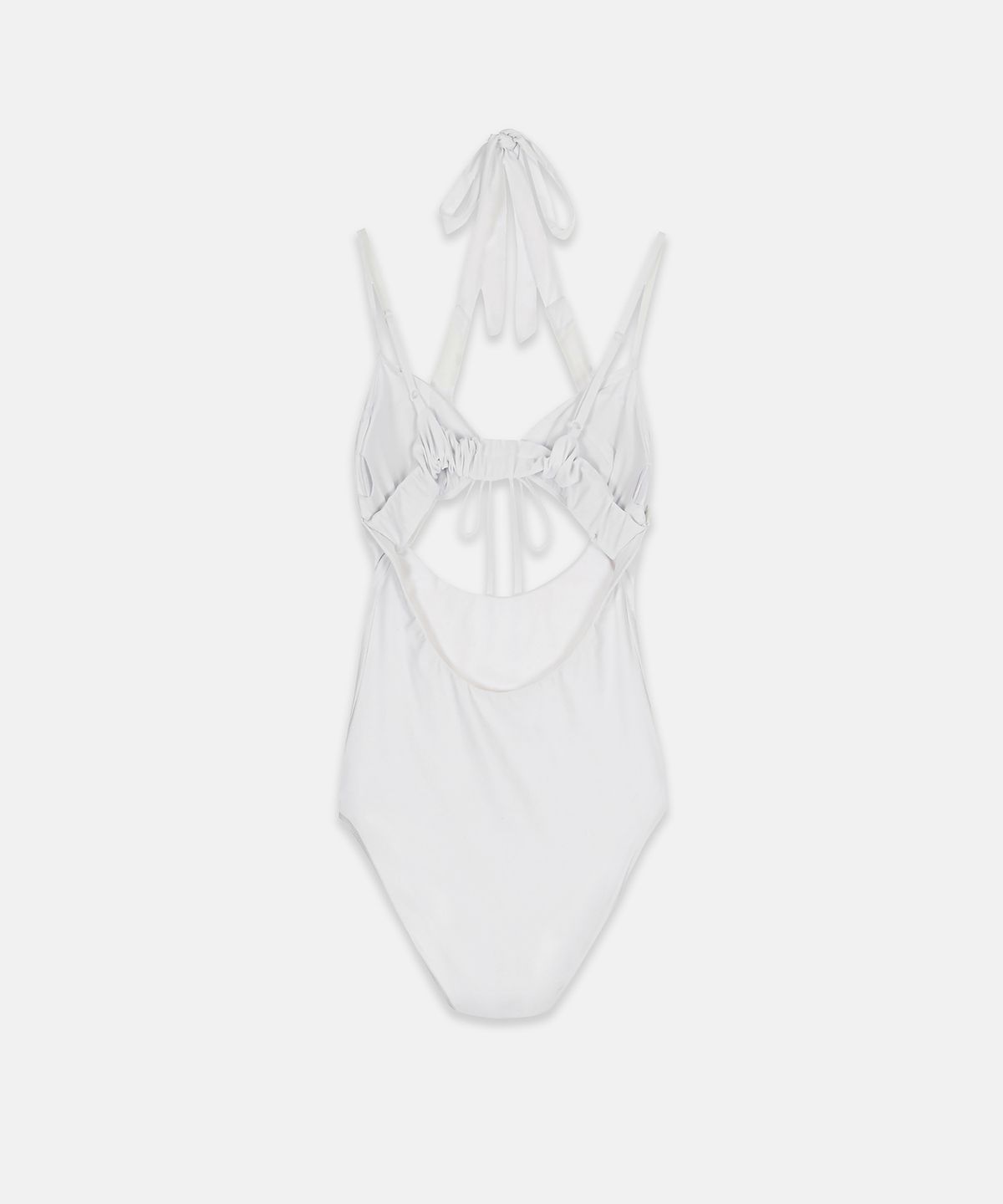 나체(NACHE) SHIRRING TOP LAYERED SWIMSUIT WHITE