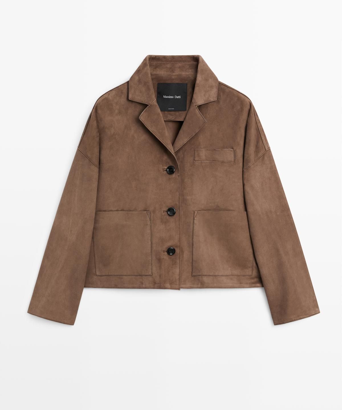 마시모두띠(MASSIMO DUTTI) 플루이드 스웨이드 가죽 재킷