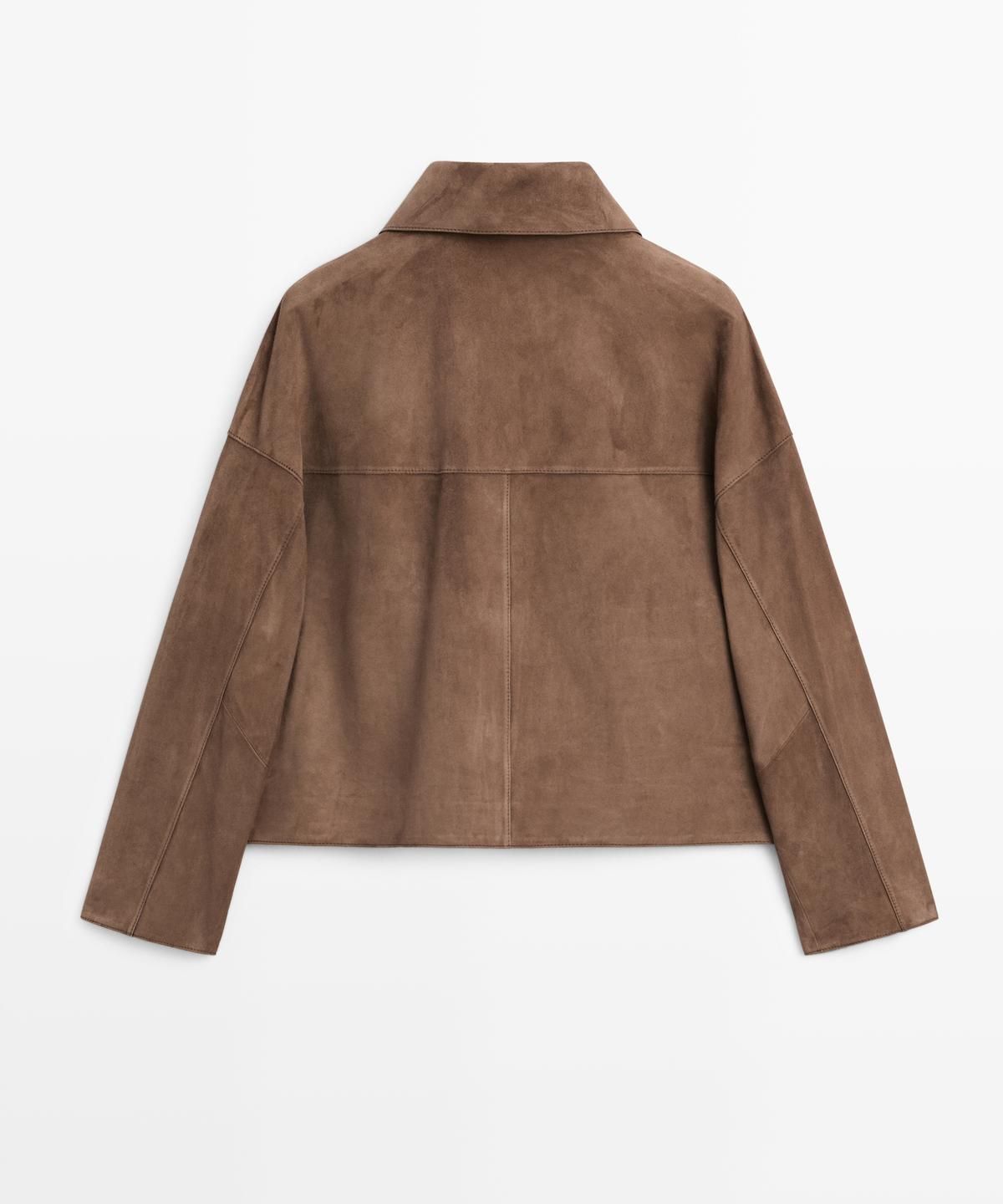 마시모두띠(MASSIMO DUTTI) 플루이드 스웨이드 가죽 재킷