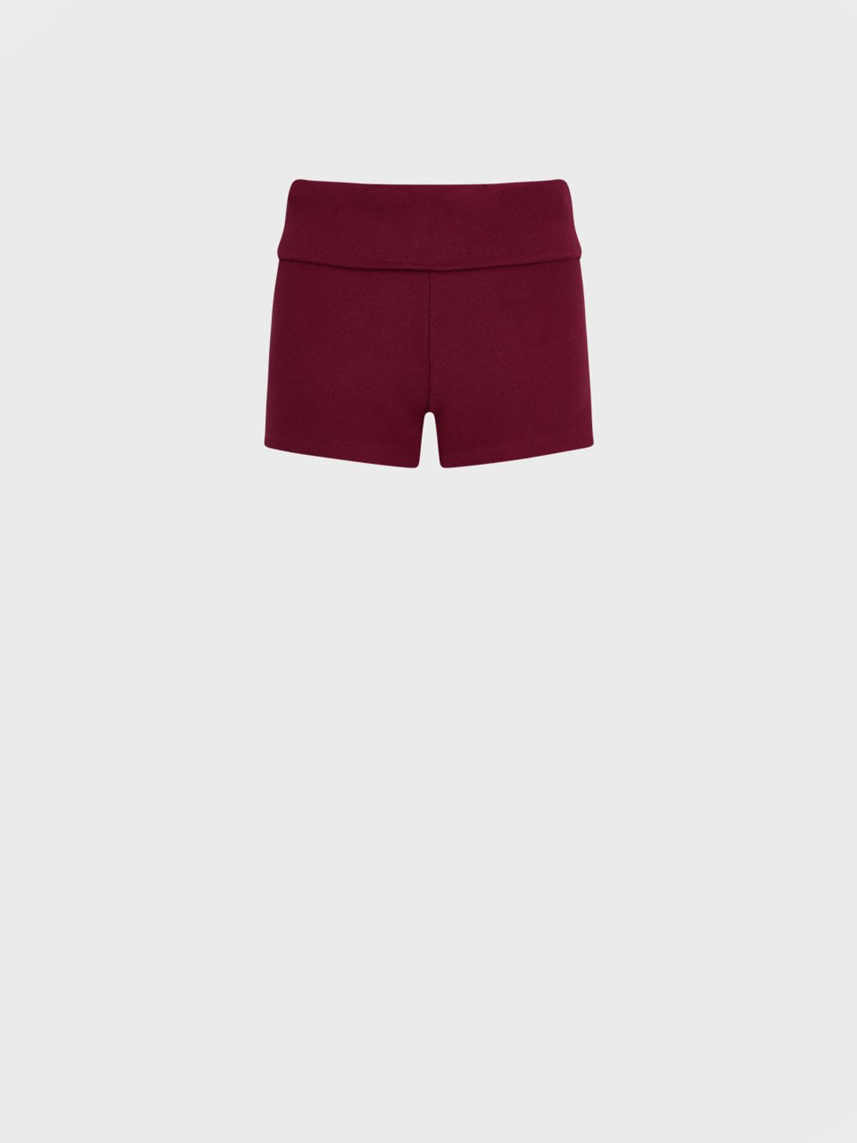 비수스(VISUS) Fold Over Shorts_Burgundy