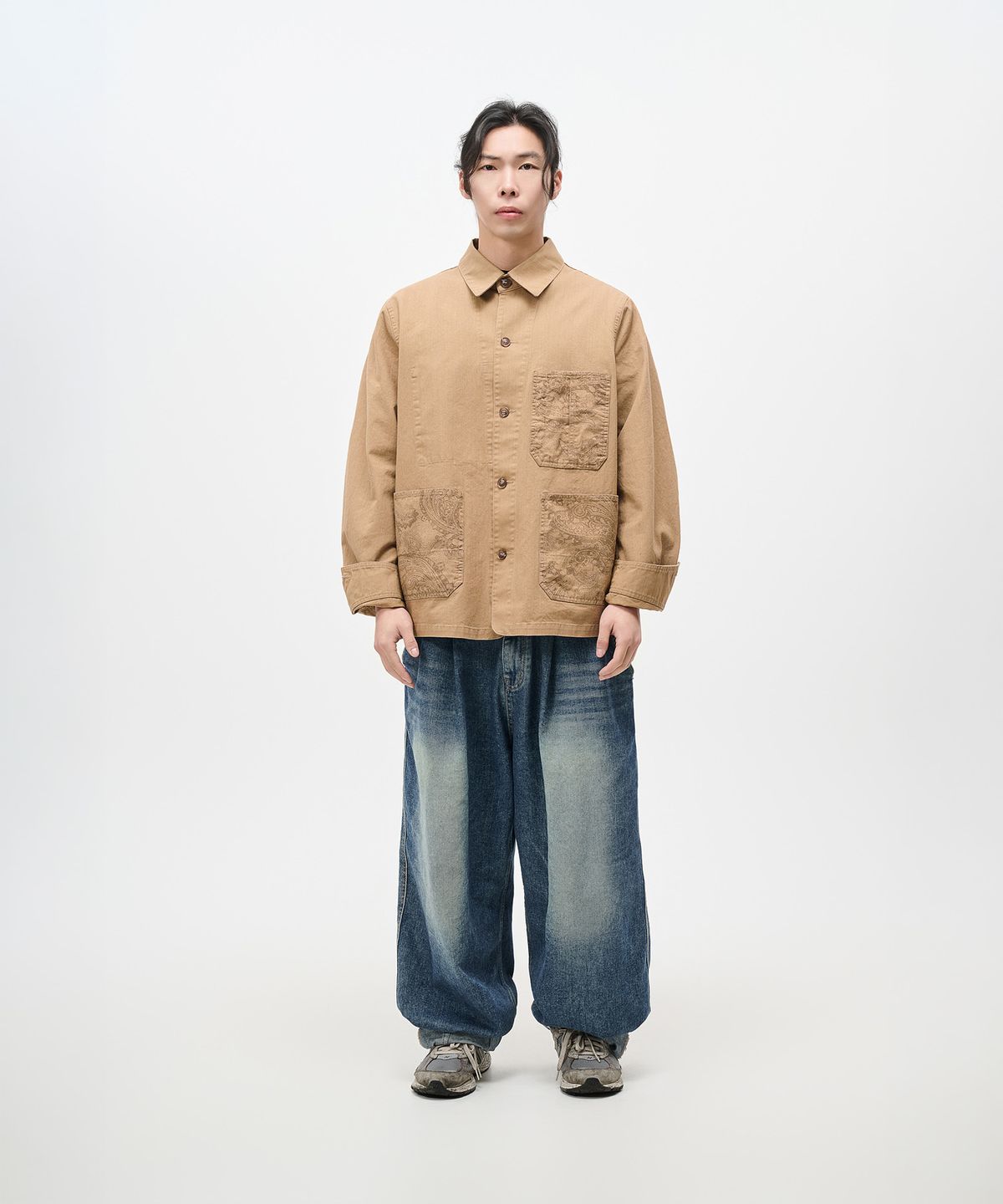 아이돈워너워크투데이(IDONTWANNAWORKTODAY) SHIRT JACKET (BEIGE)