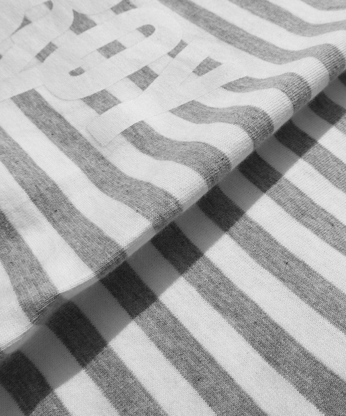 키류(KIRYU) I DESTROY STRIPE LONG SLEEVE T-SHIRT_MELANGE GRAY
