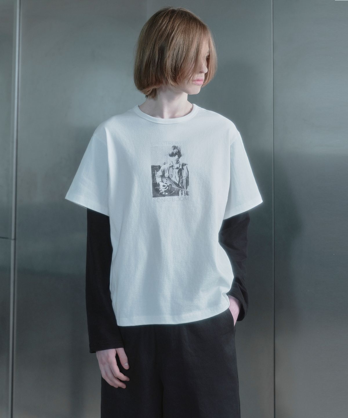 키류(KIRYU) SONIC BOOM LAYERD LONG SLEEVE T-SHIRT_WHITE