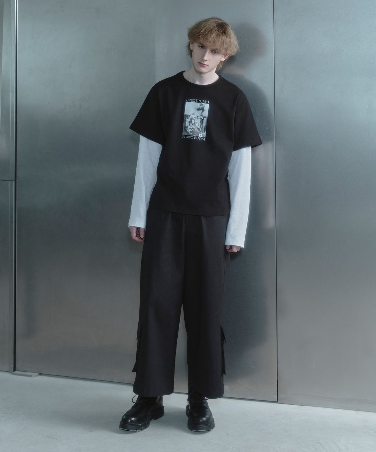 키류(KIRYU) SONIC BOOM LAYERD LONG SLEEVE T-SHIRT_BLACK