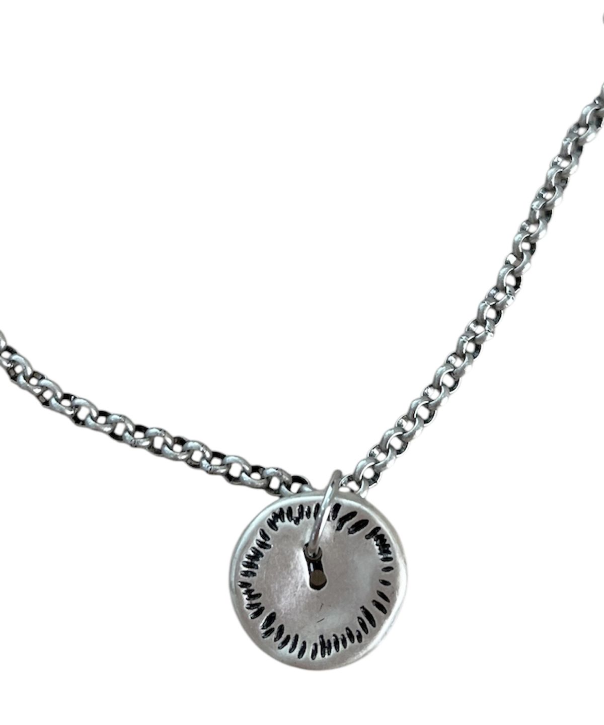 스케이터락(SK8ER ROCK) Button Antique Silver Steel Necklace