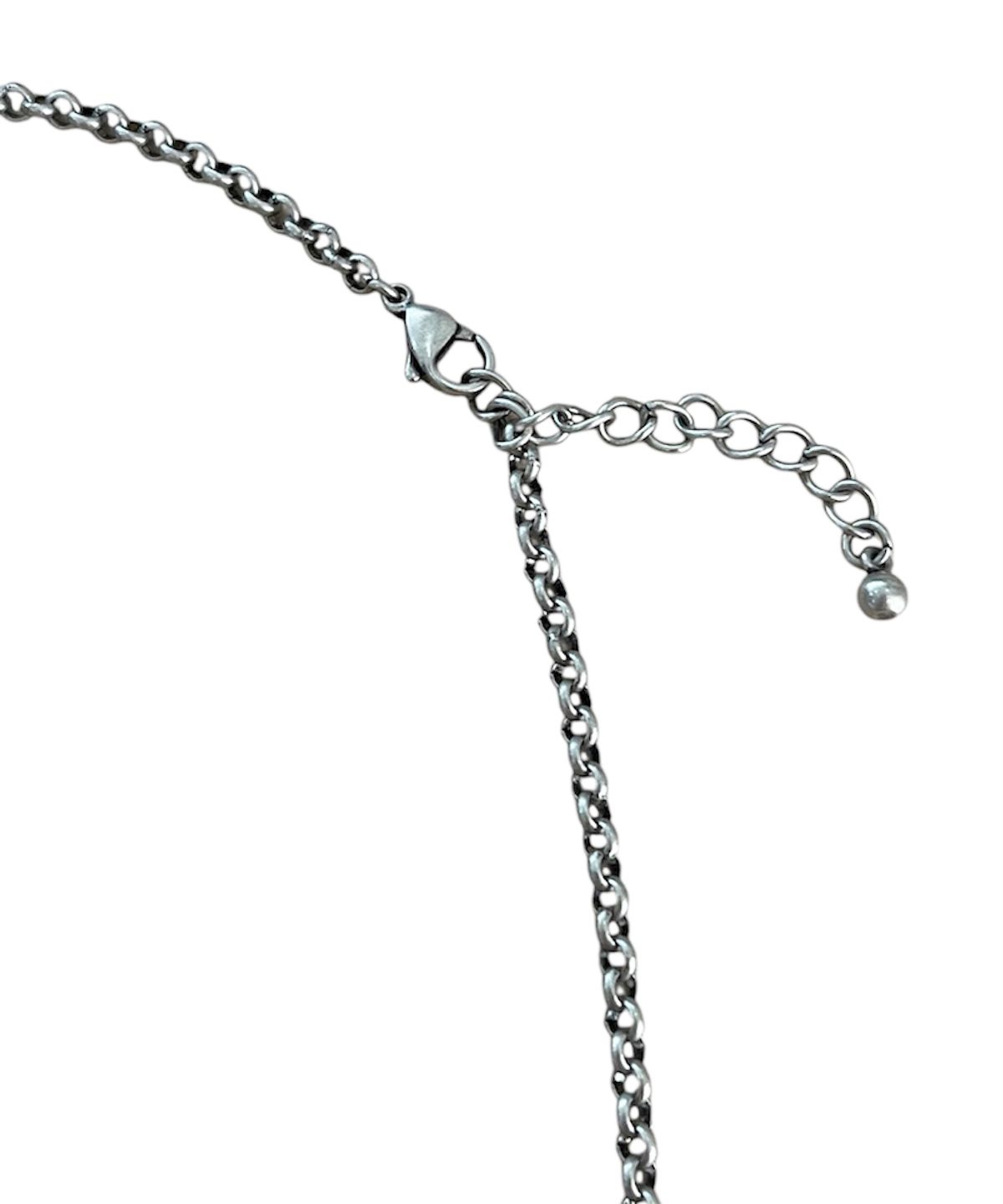 스케이터락(SK8ER ROCK) Button Antique Silver Steel Necklace