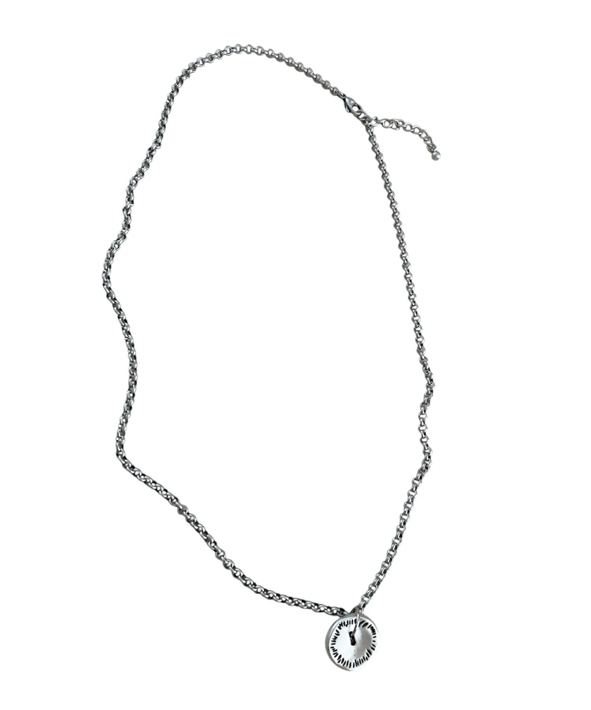 스케이터락(SK8ER ROCK) Button Antique Silver Steel Necklace