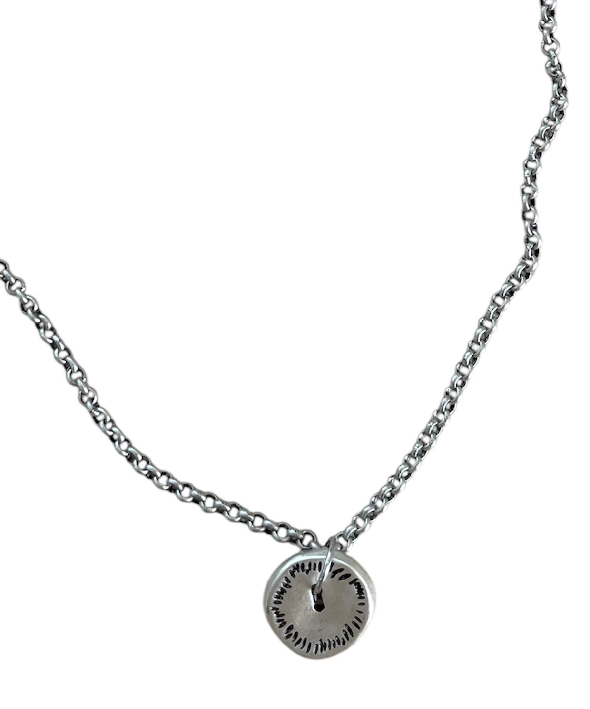 스케이터락(SK8ER ROCK) Button Antique Silver Steel Necklace