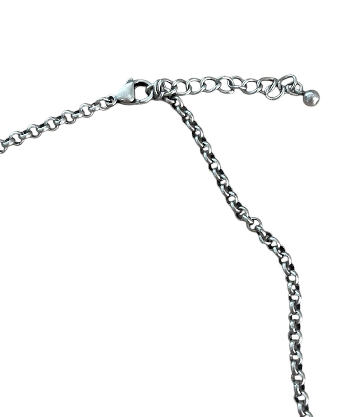 스케이터락(SK8ER ROCK) Raw Loop Antique Silver Surgical Steel Necklace