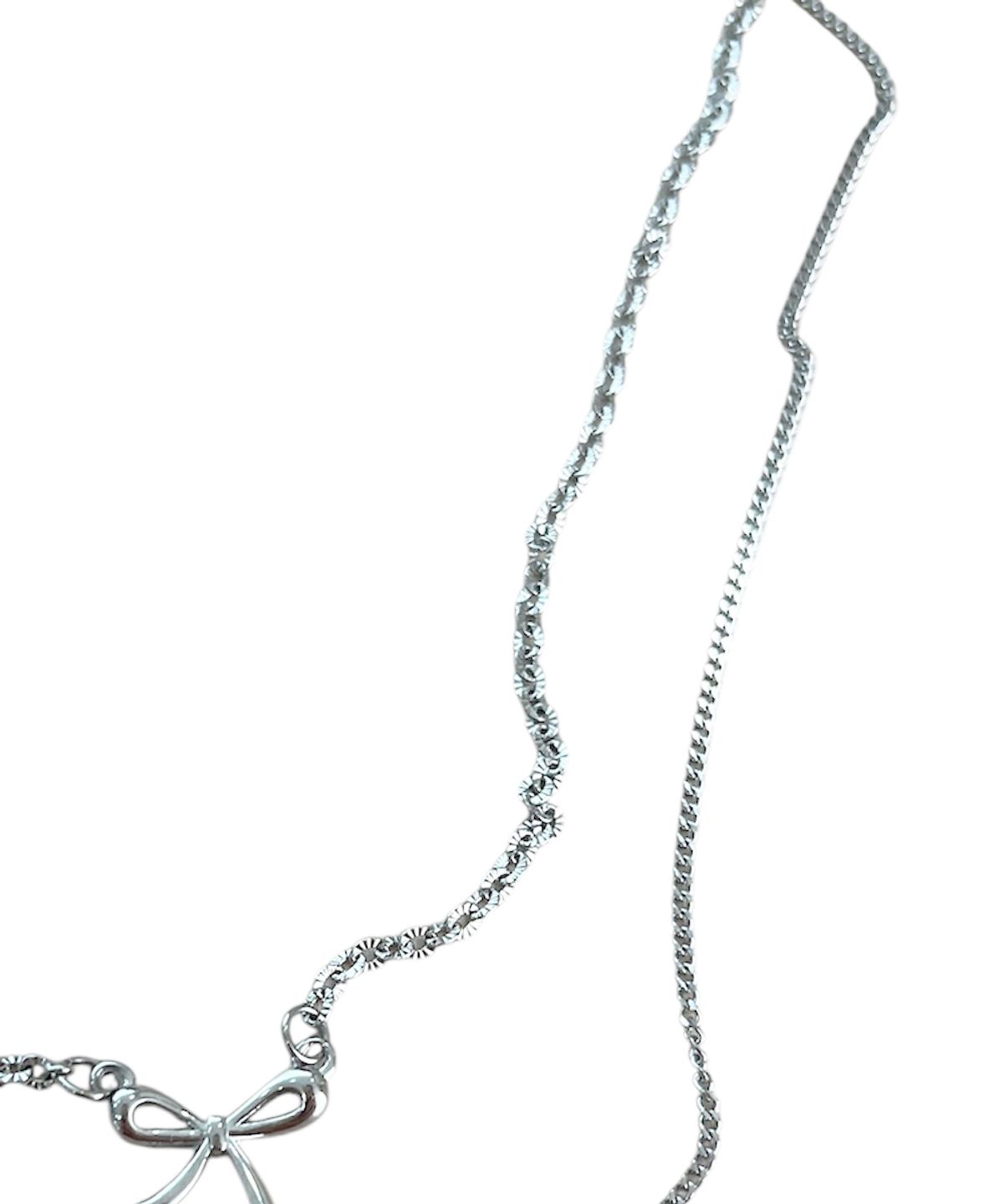 스케이터락(SK8ER ROCK) Ribbon Layered Surgical Steel Necklace