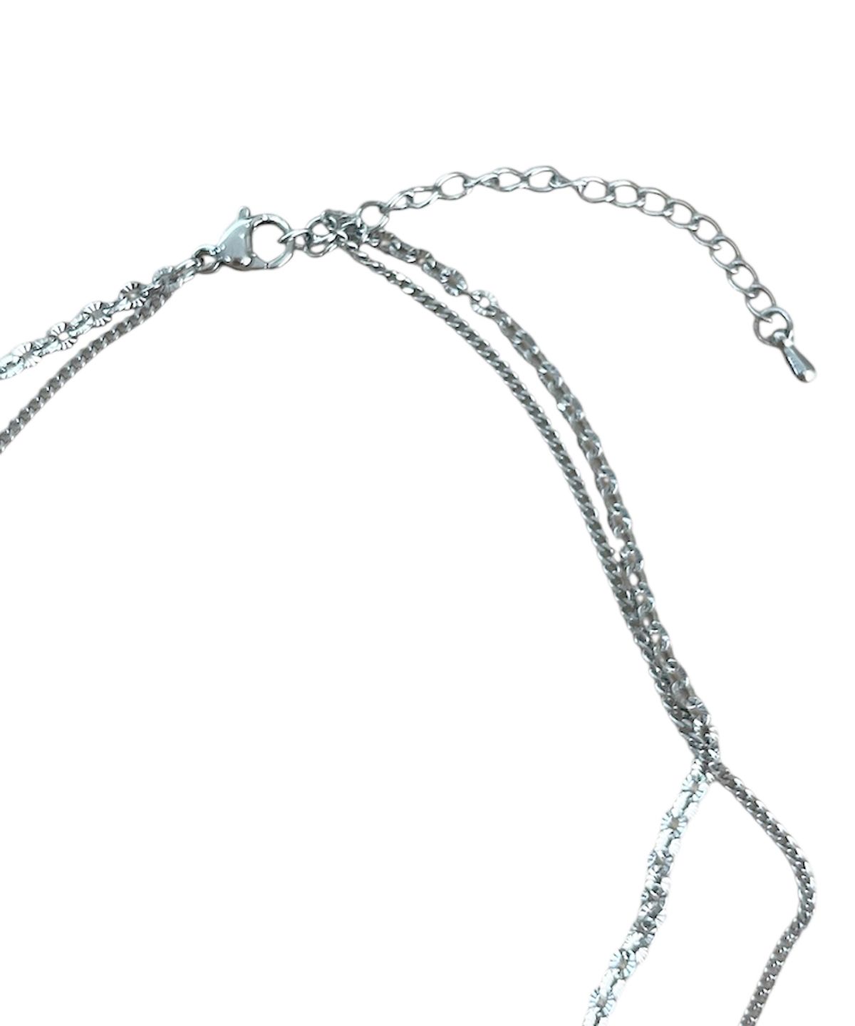 스케이터락(SK8ER ROCK) Ribbon Layered Surgical Steel Necklace