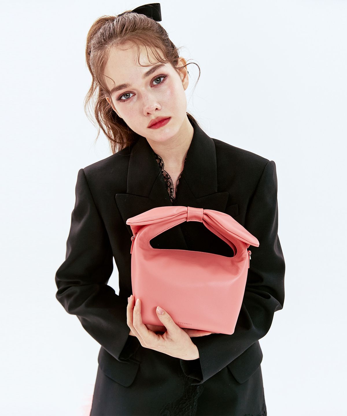 보우틱(BOWTIQUE) 린지보우 리본 투웨이백_핑크