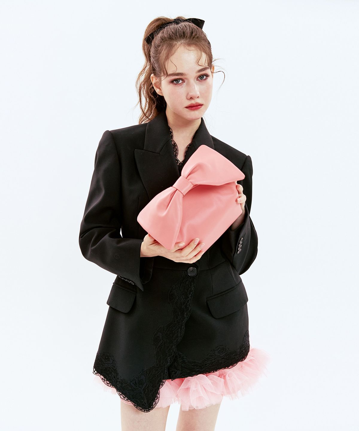 보우틱(BOWTIQUE) 린지보우 리본 투웨이백_핑크