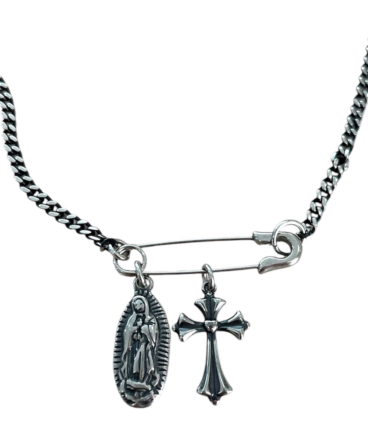 스케이터락(SK8ER ROCK) Holy Pin Vintage Chain Necklace