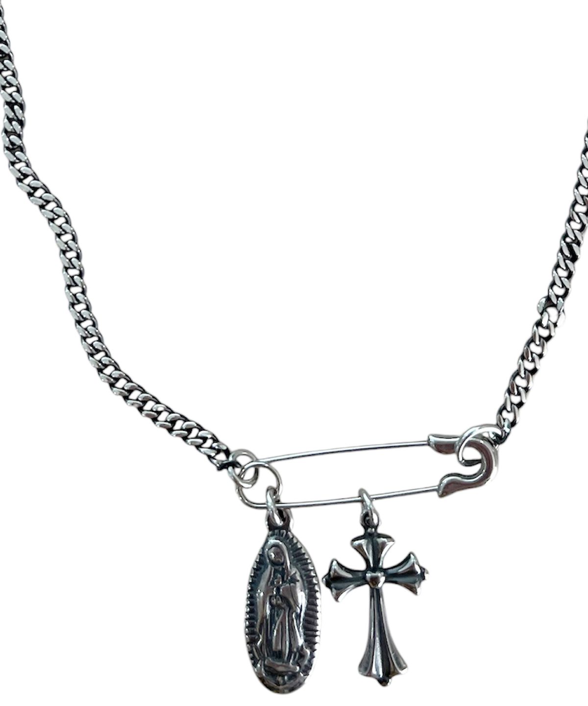 스케이터락(SK8ER ROCK) Holy Pin Vintage Chain Necklace