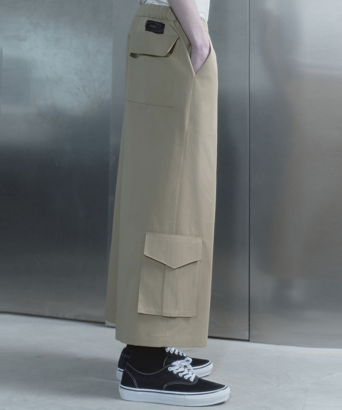 키류(KIRYU) CARGO LONG BERMUDA PANTS_BEIGE