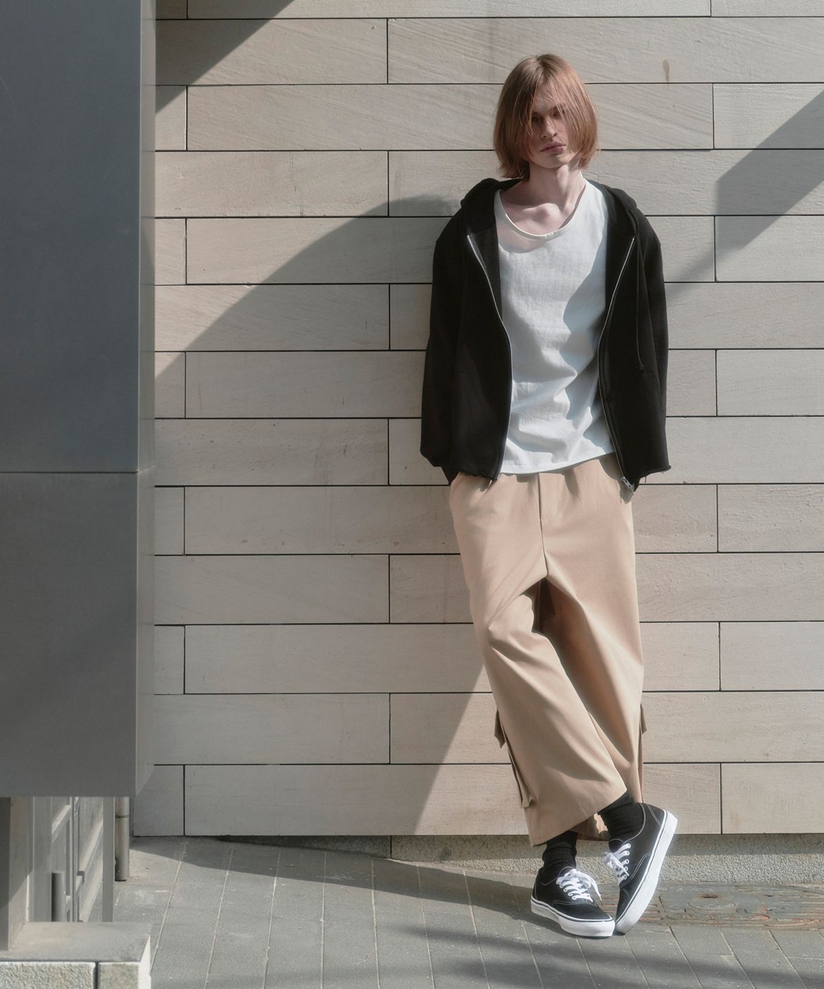 키류(KIRYU) CARGO LONG BERMUDA PANTS_BEIGE