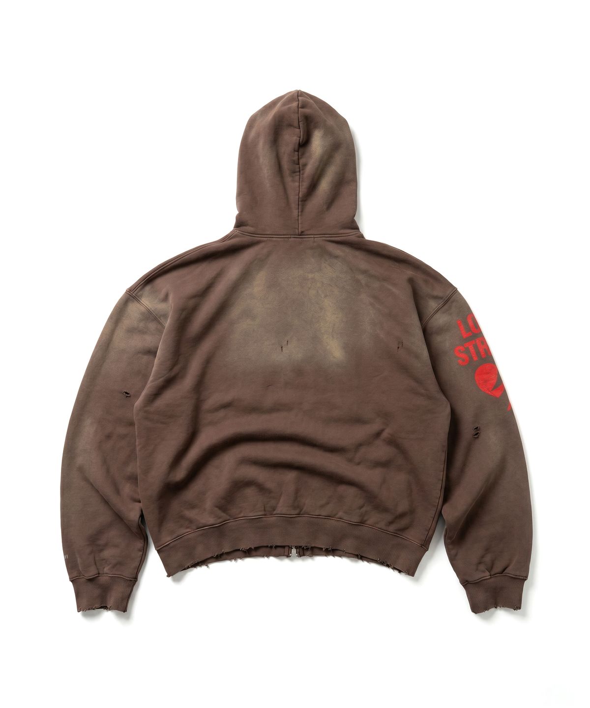 로위드(ROWITH) ROWITH HEAVY FADE ZIP HOODIE_BROWN