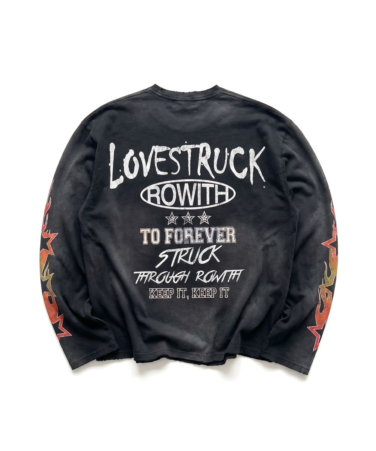 로위드(ROWITH) ROWITH FADE GRAPHIC LONG SLEEVE_BLACK