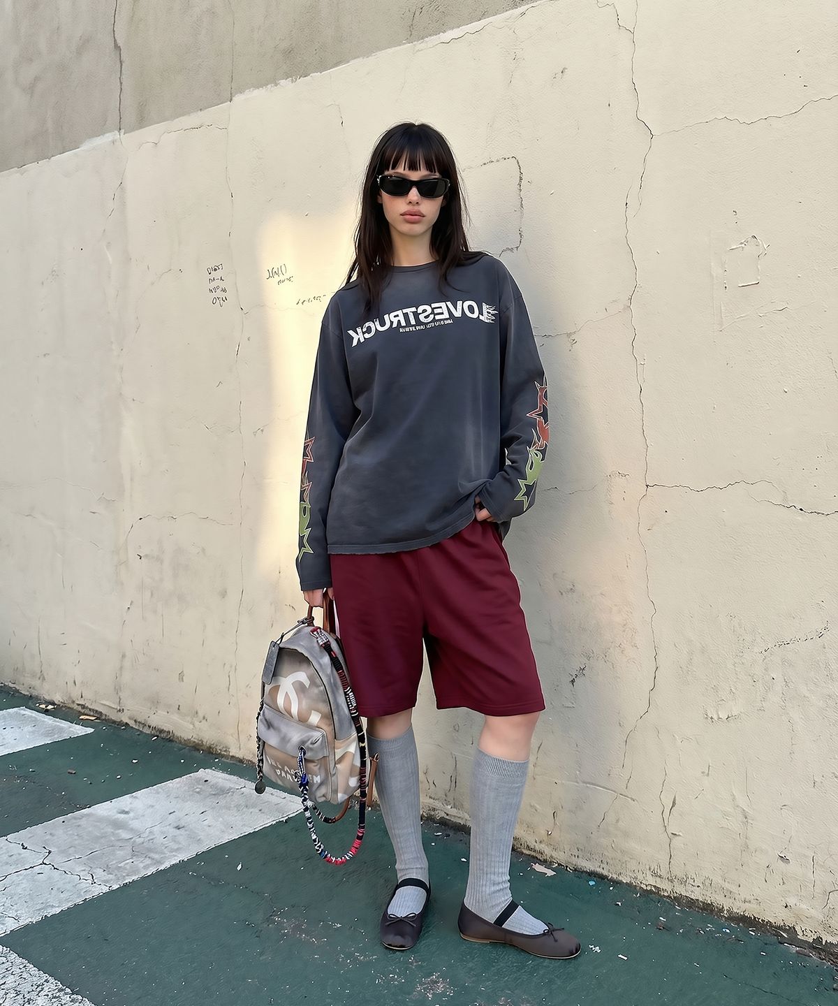 로위드(ROWITH) ROWITH FADE GRAPHIC LONG SLEEVE_BLACK
