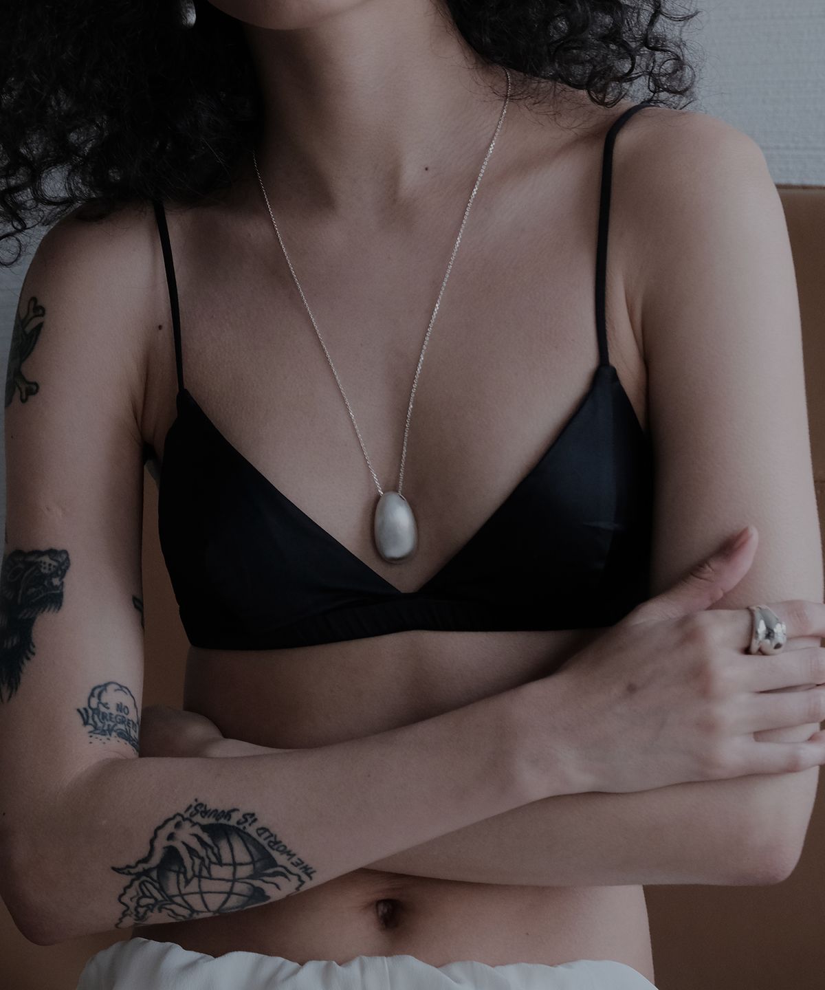 모헤르(MOHR) Lune Necklace (무광) - Large Scale