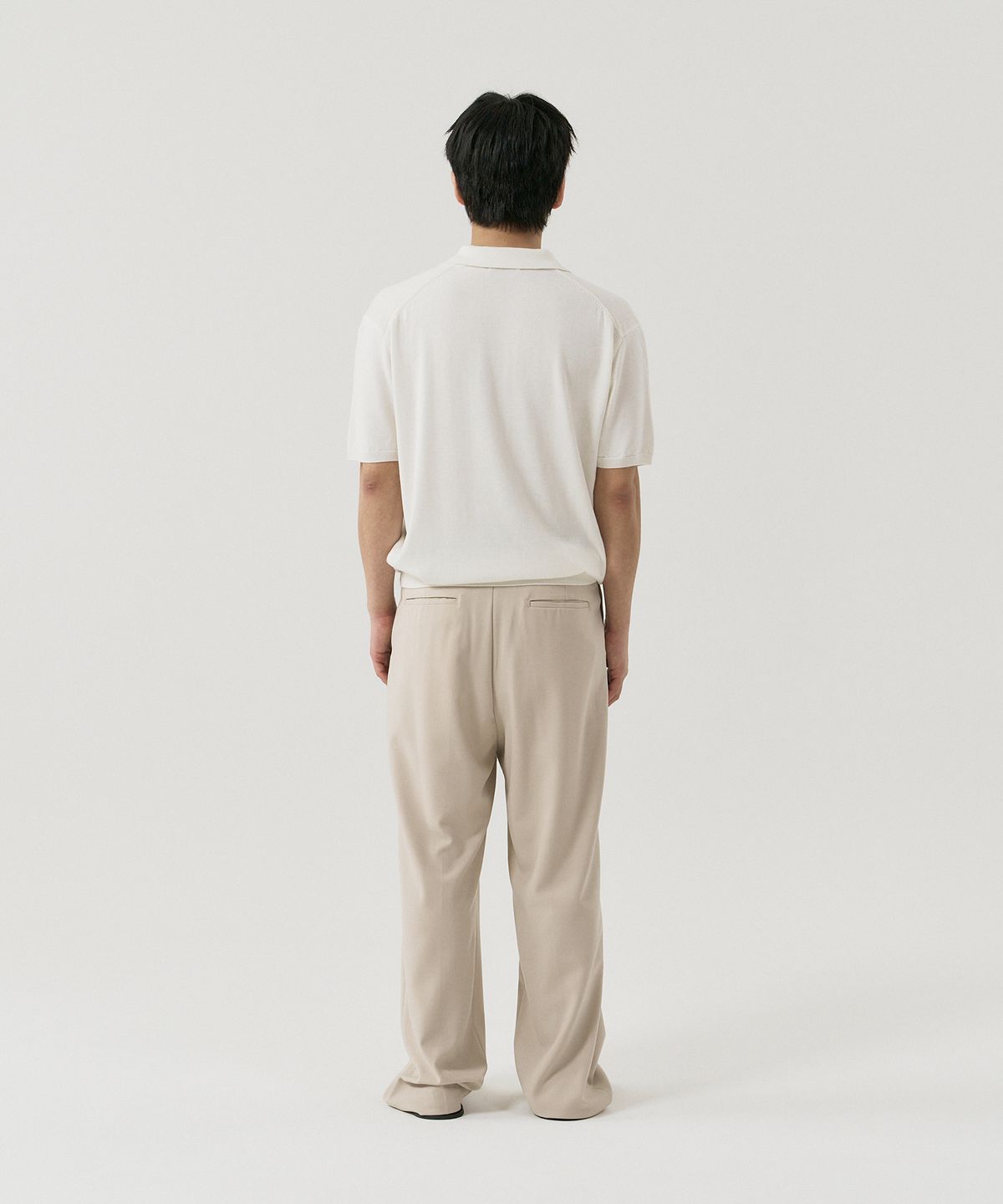 그노크(GNOK) 실크 카라 반팔 니트[아이보리]