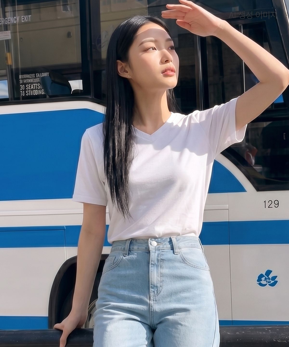 로엠(ROEM) 올데이 베이직 V넥 티셔츠 RMHWG24R02