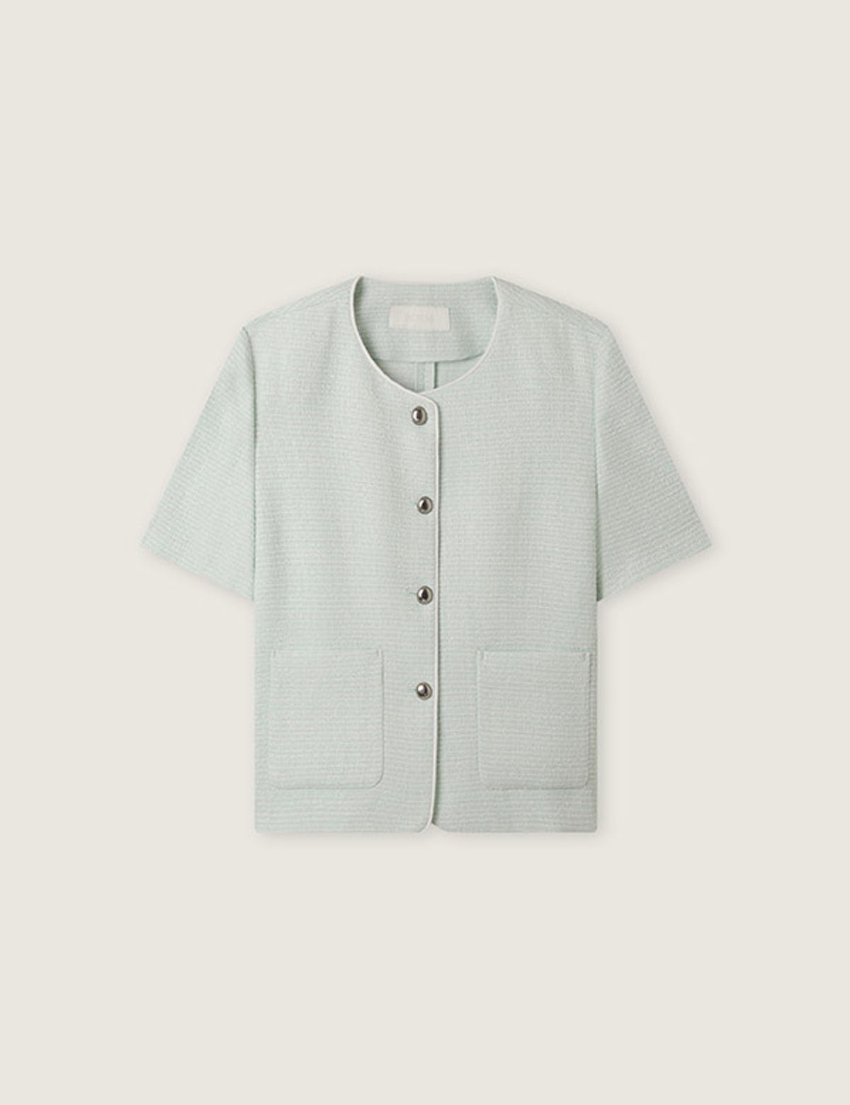 로엠(ROEM) 올데이 칼라리스 트위드 반팔자켓 RMJKG25R99