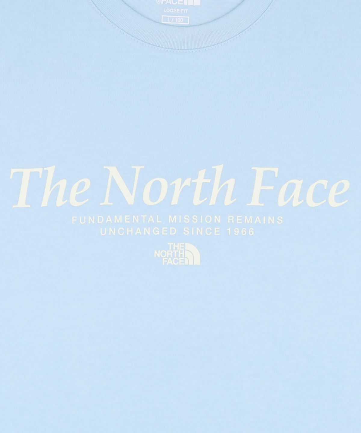 노스페이스(THE NORTH FACE) NT7US10M 시그니처 반팔 티 LIGHT BLUE