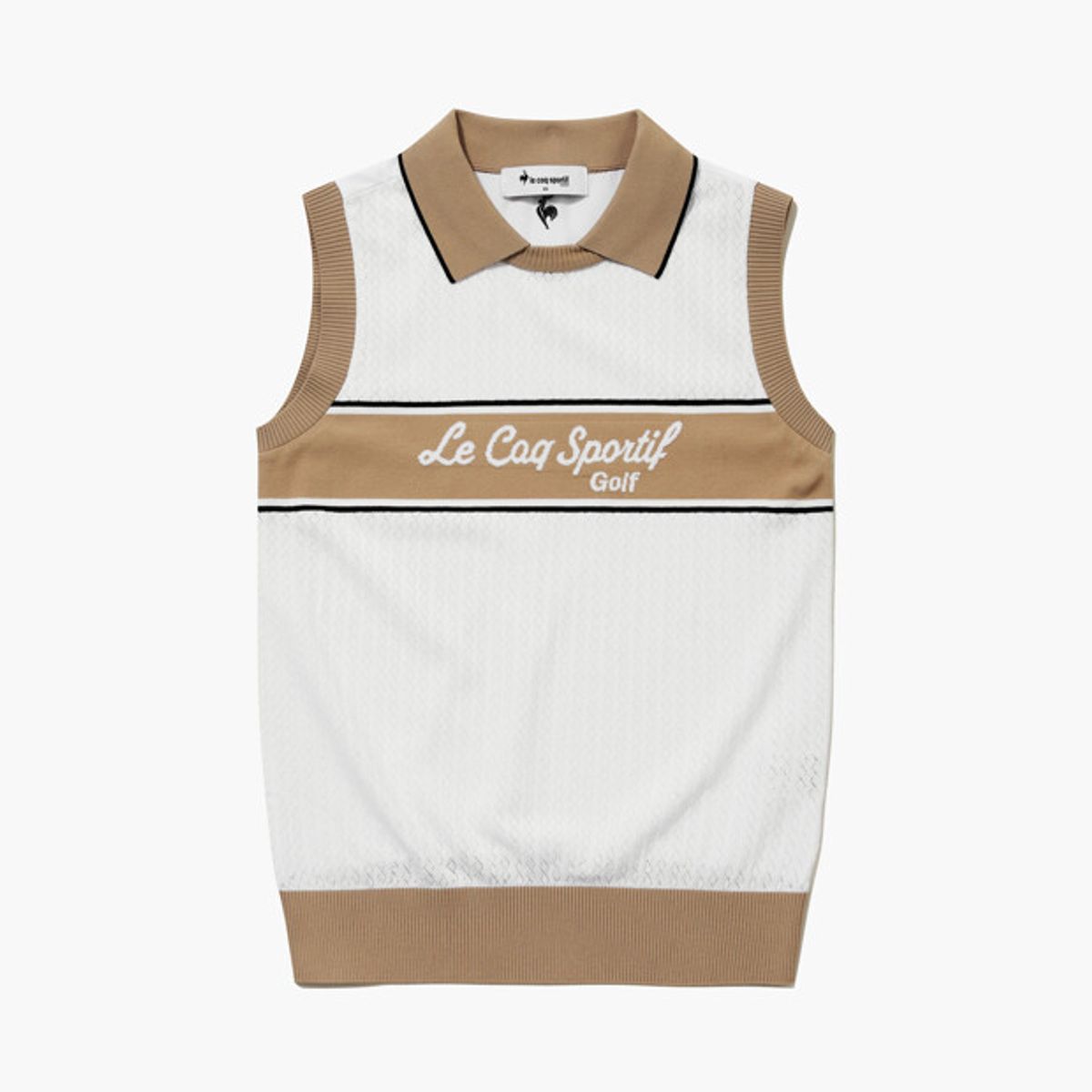 르꼬끄 골프(LECOQ GOLF) 여성 하이브리드 슬리브리스 스웨터 _WHTE GR222LKP41