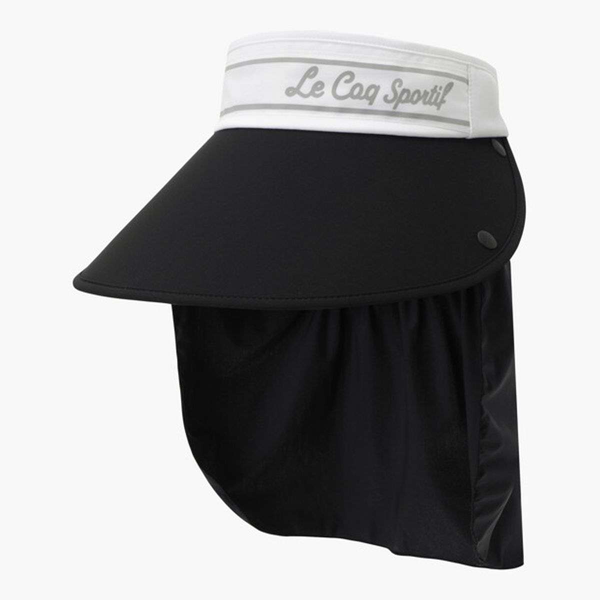 르꼬끄 골프(LECOQ GOLF) 여성 넥 커버 와이드 선바이저 _BLCK GR222LSV41