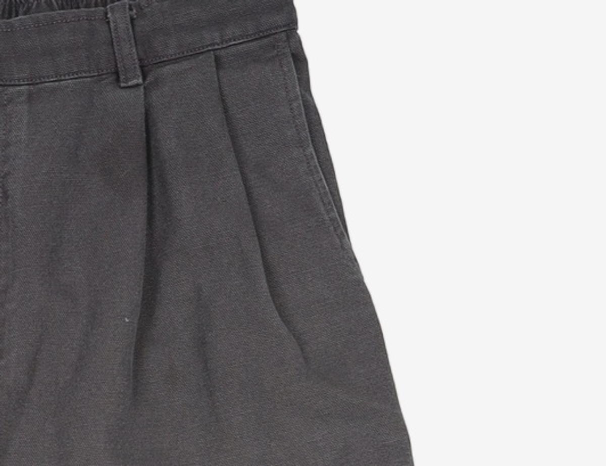 해칭룸(HATCHINGROOM) Volume Pants Oxford Washed Charcoal 4