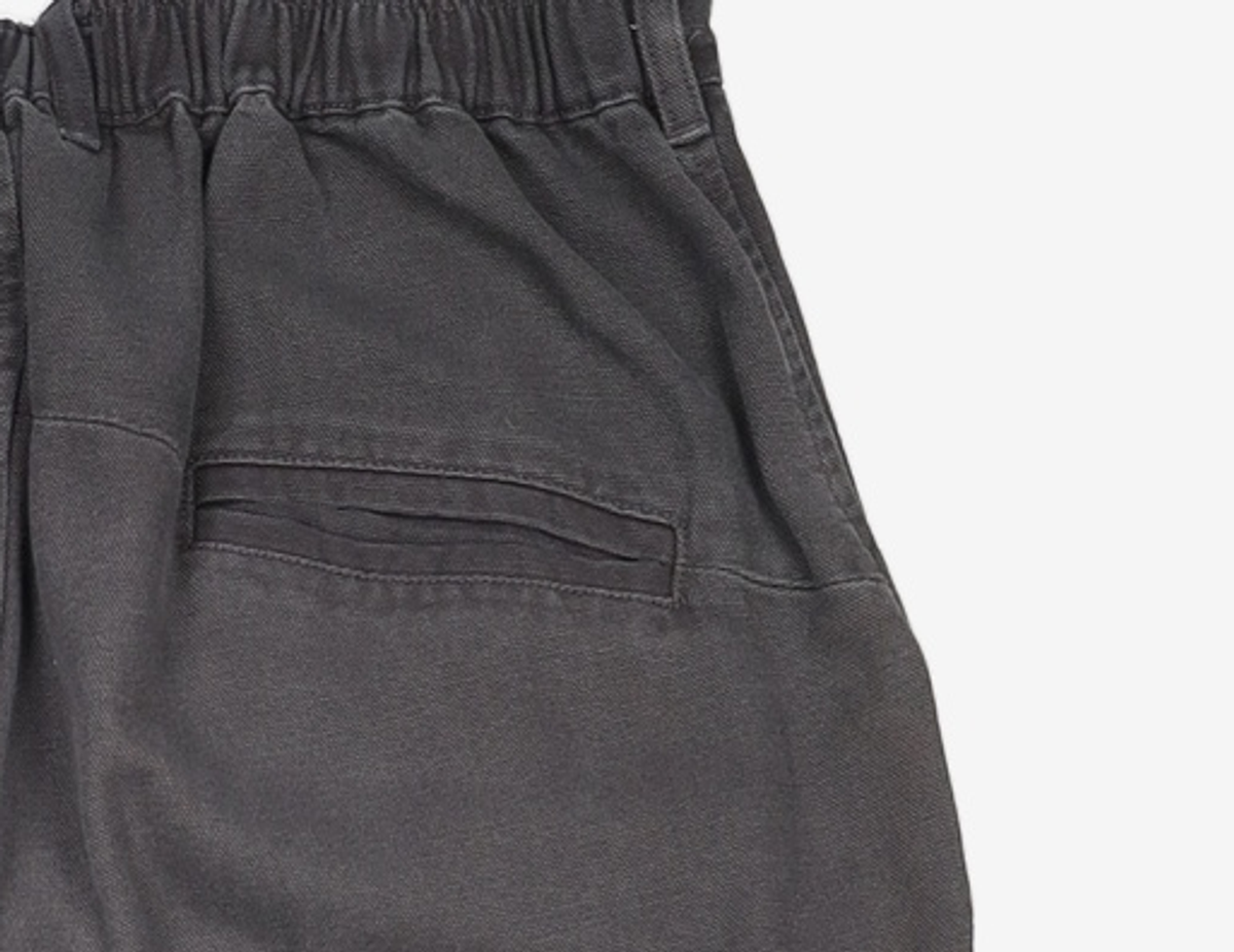 해칭룸(HATCHINGROOM) Volume Pants Oxford Washed Charcoal 4