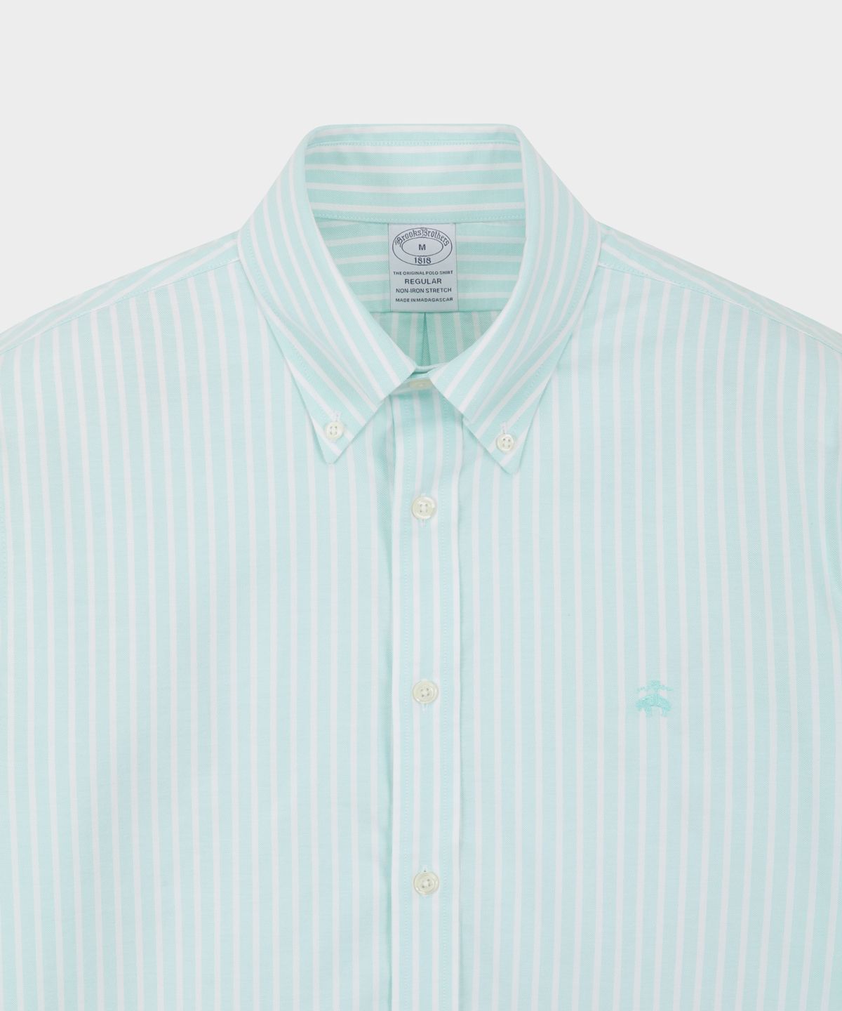 브룩스 브라더스(BROOKS BROTHERS) 논아이론 옥스포드 스트라이프 셔츠 (그린) (BBTHMMG104)