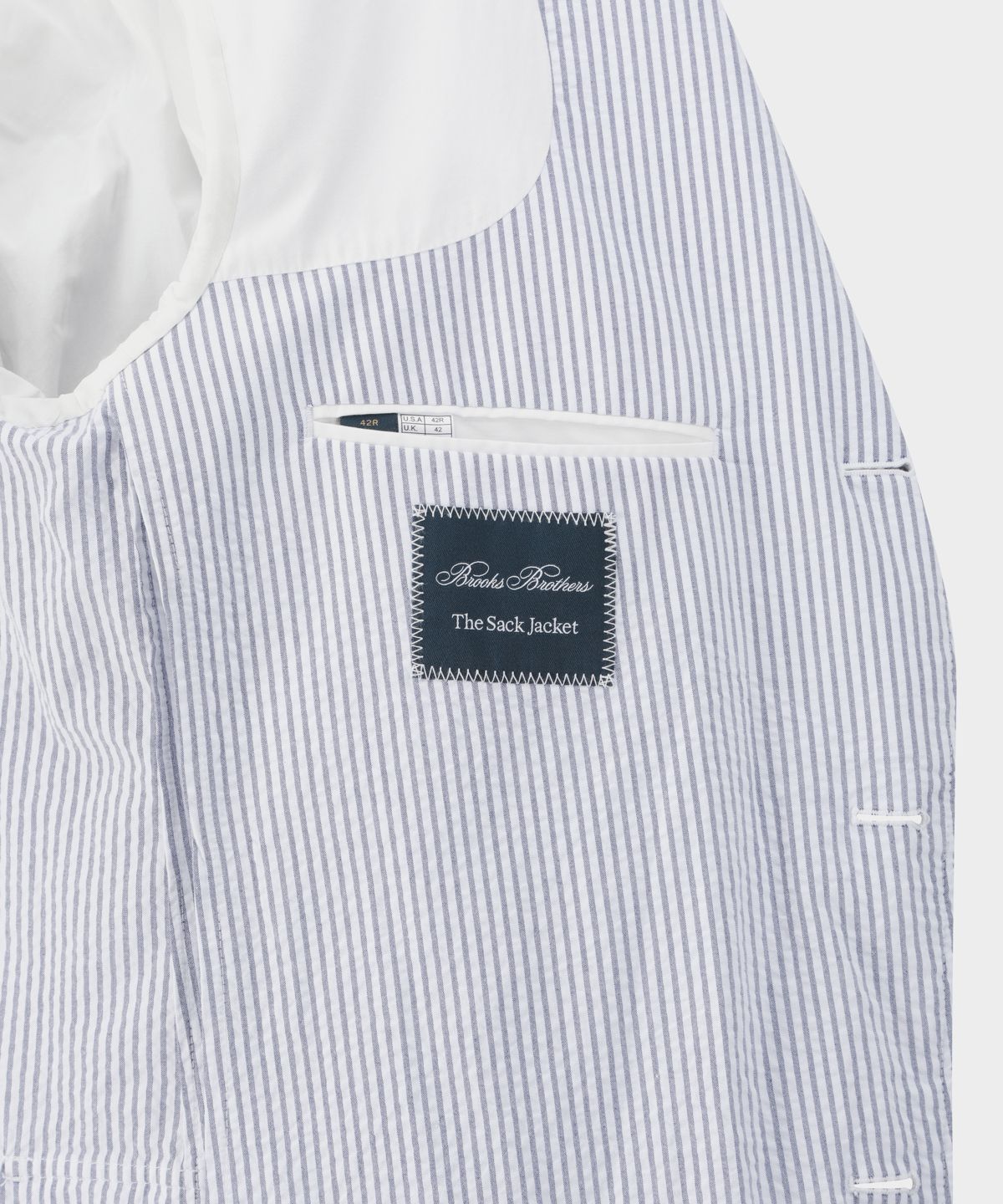 브룩스 브라더스(BROOKS BROTHERS) 시어서커 색 재킷 (블루) (BBJSMMG201)