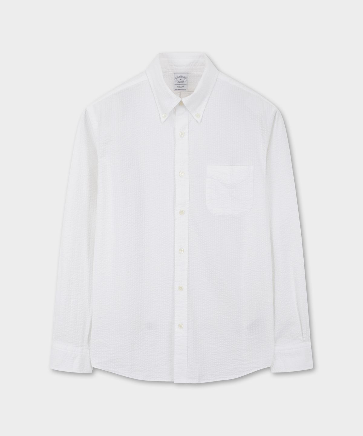 브룩스 브라더스(BROOKS BROTHERS) 시어서커 솔리드 셔츠 (화이트) (BBTHMNG202)