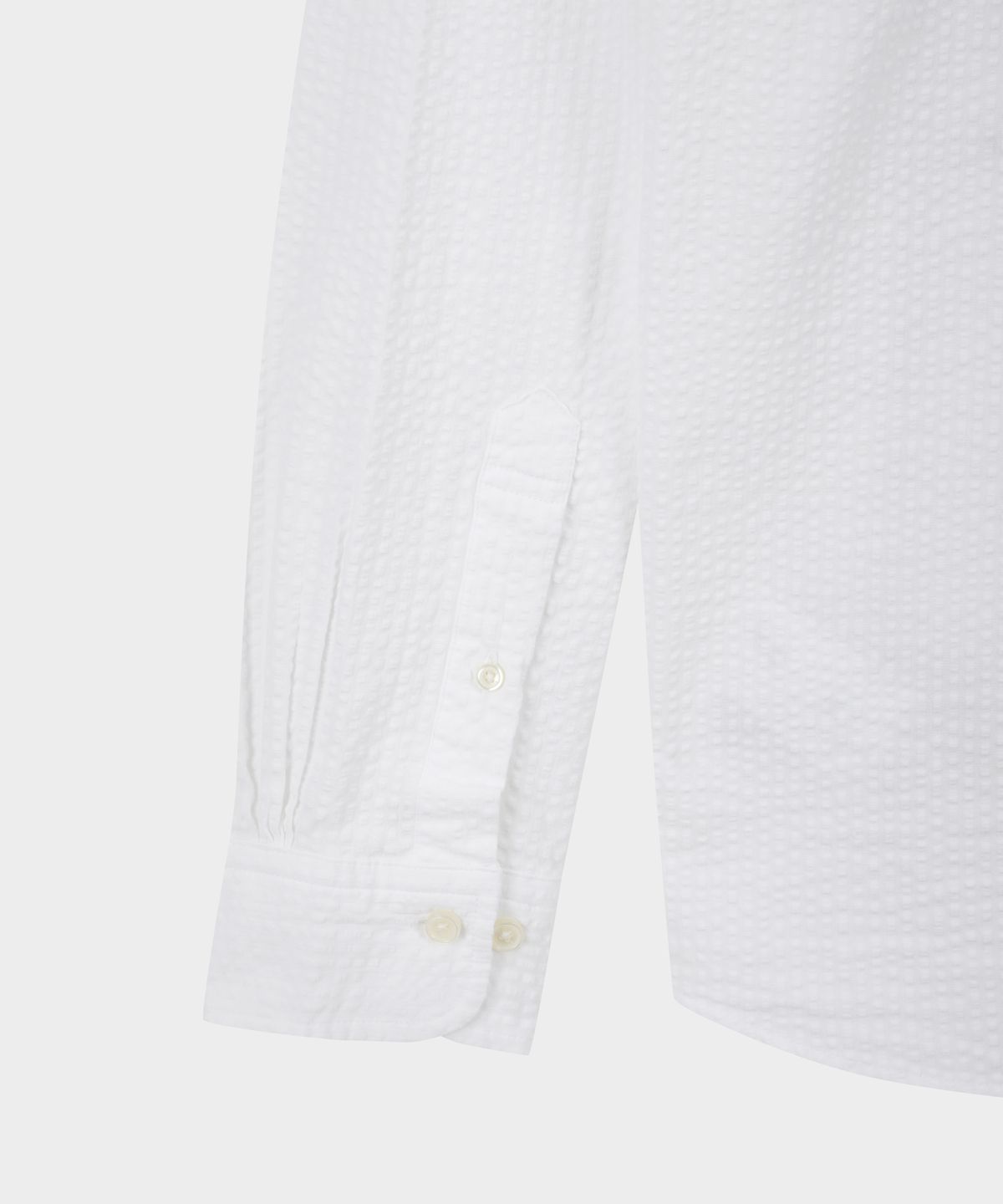 브룩스 브라더스(BROOKS BROTHERS) 시어서커 솔리드 셔츠 (화이트) (BBTHMNG202)