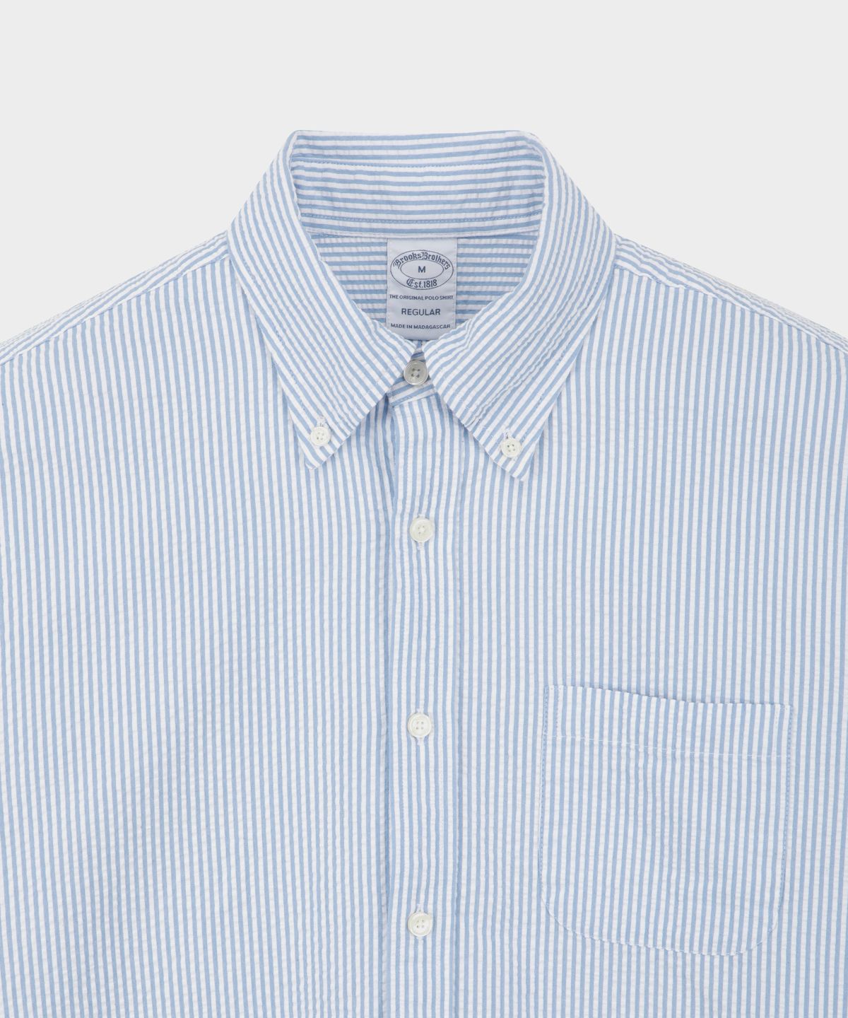 브룩스 브라더스(BROOKS BROTHERS) 시어서커 스트라이프 셔츠 (라이트블루) (BBTHMNG203)