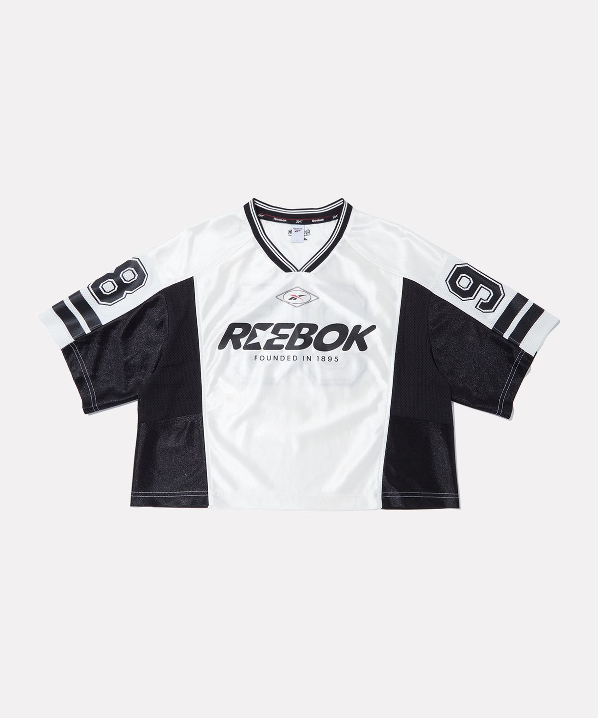 리복(REEBOK) 스포츠 저지 새틴 반팔티 (W) - 화이트