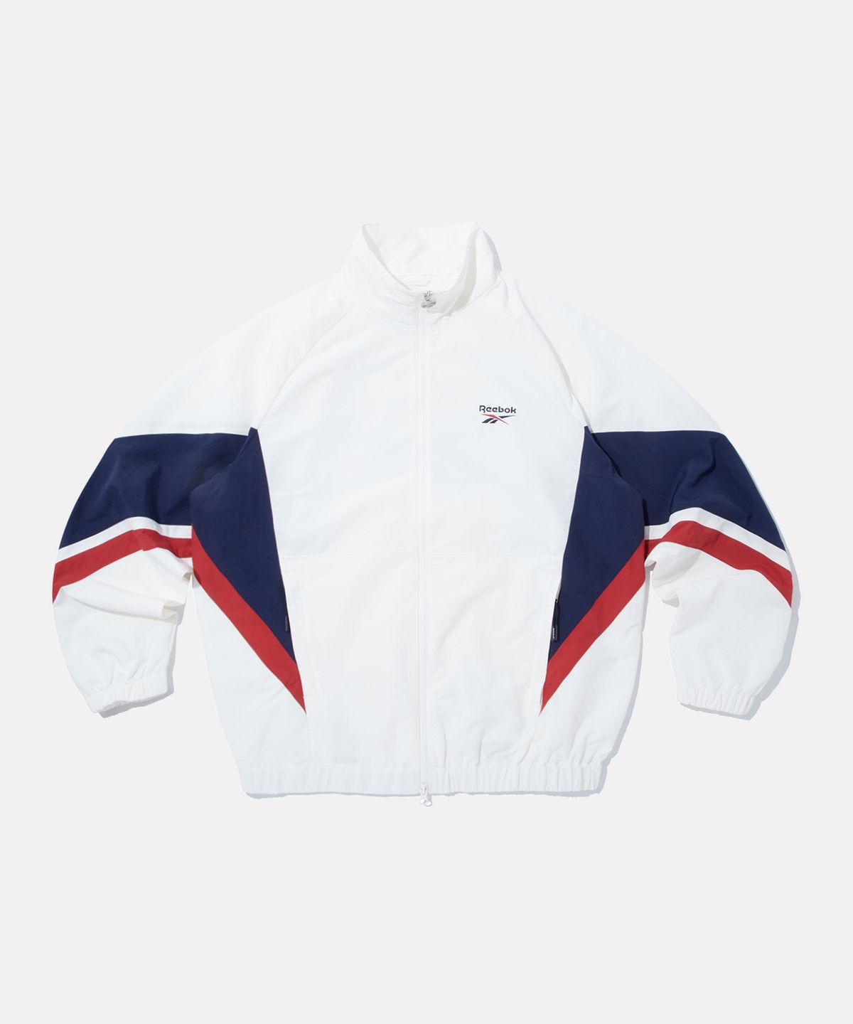 리복(REEBOK) DNA 컬러블록 윈드브레이커 - 오프 화이트