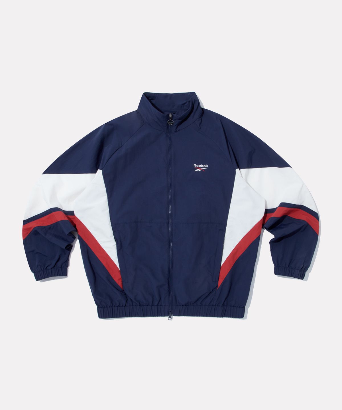리복(REEBOK) DNA 컬러블록 윈드브레이커 - 네이비