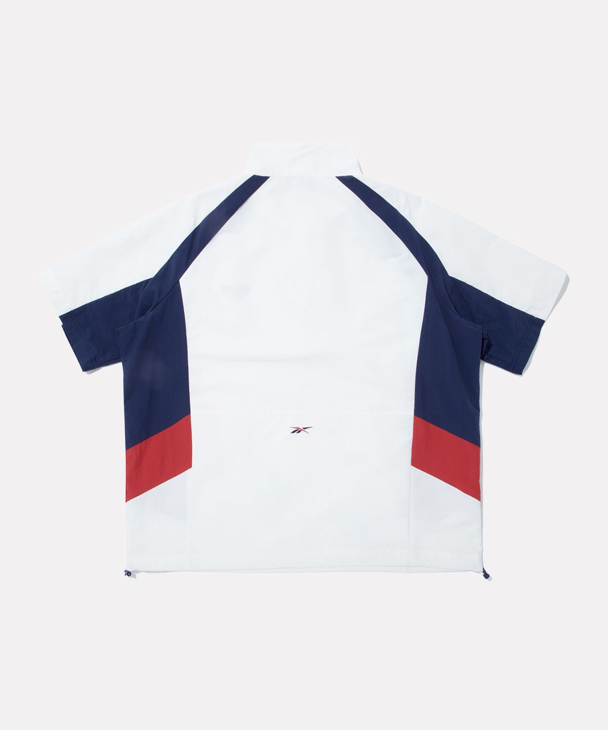 리복(REEBOK) DNA 컬러블록 반팔 아노락 - 화이트:네이비