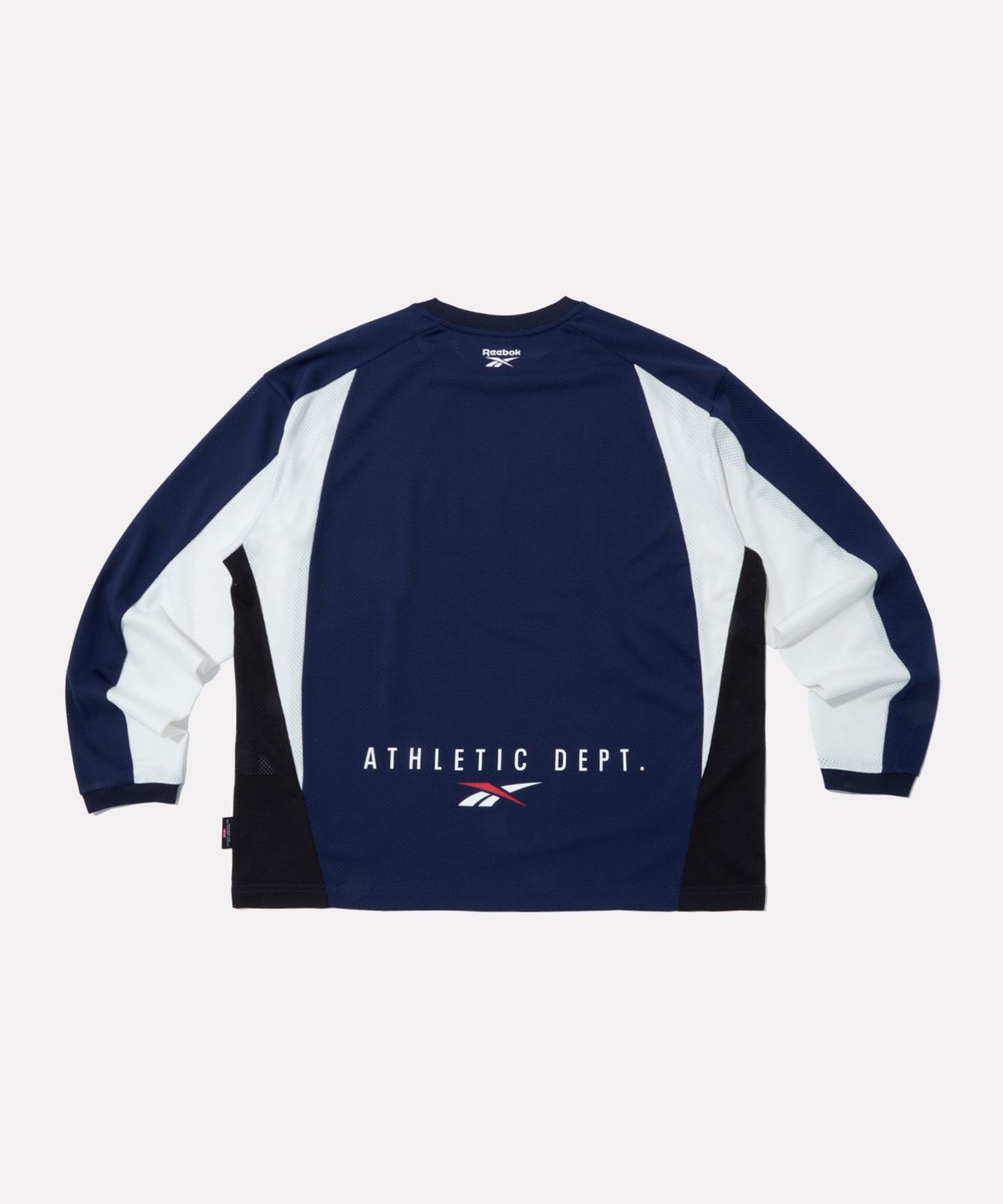 리복(REEBOK) 스포츠 저지 메쉬 긴팔티 - 네이비