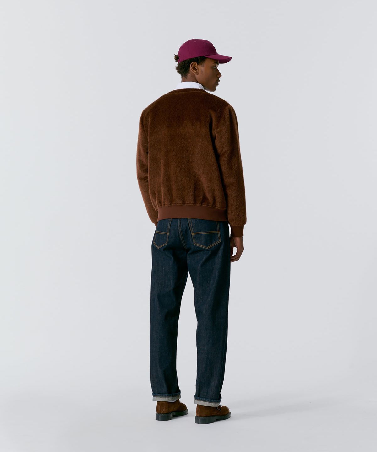 노아(NOAH) (U) 베어 퍼 카디건 브라운 BEAR FUR CARDIGAN BROWN